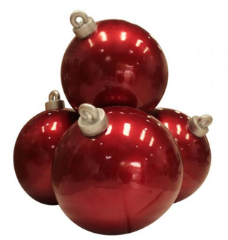 Christmas Ball Stack 4 Red