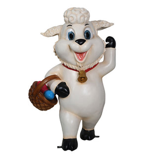 Easter Lamb With Basket Of Eggs