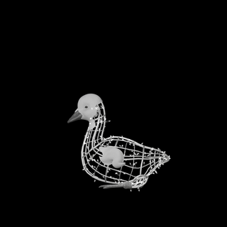 Majestic Cygnet Heads Up Cold White Floor Standing