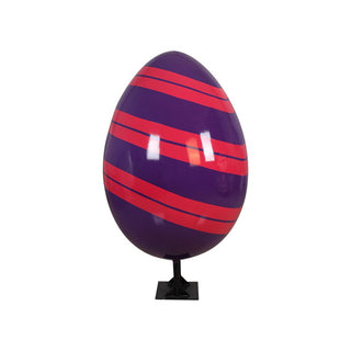 Easter Egg With Animal 120 Cm With Metal Plate (stripe C)