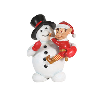 Santa Elf On Snowman (Red)