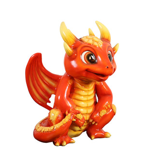 Red Fire Dragon Statue