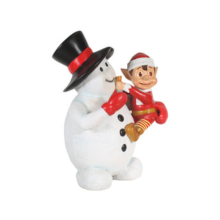 Santa Elf On Snowman (Red)