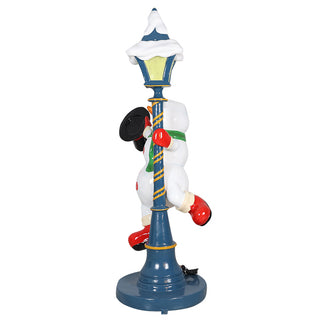Snowman On A Light Post