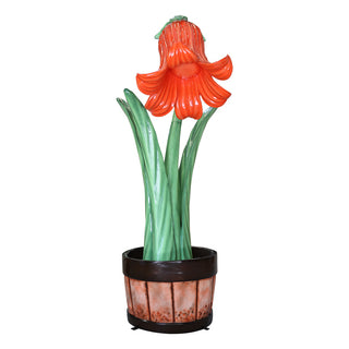 FLOWER IN PLANTER (RED)