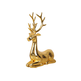 Stag Sitting - gold leaf