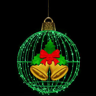 Christmas Ball "bells" (green) - Hanging