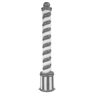 Candy Cane Pillar (White/silver)