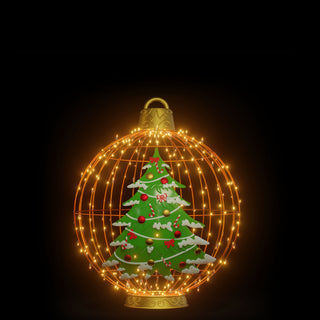 Christmas Ball "christmas Tree" (orange)