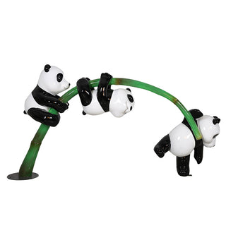 Panda Cubs on Bamboo