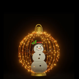 Christmas Ball "snowman" (orange)
